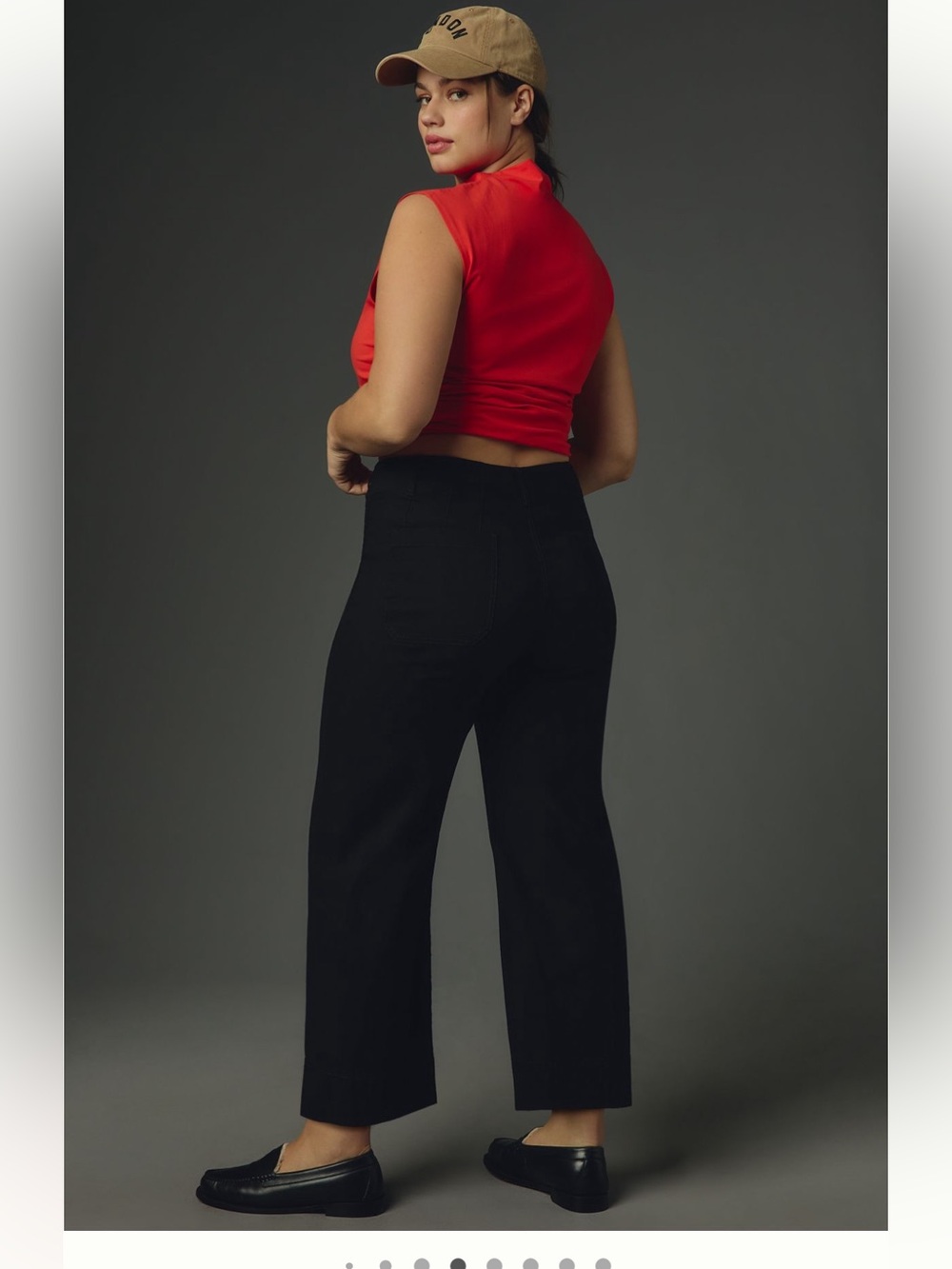 Anthropologie’s Maeve Colette Cropped Wide-Leg High-Rise Pants in Black - Picture 8 of 15